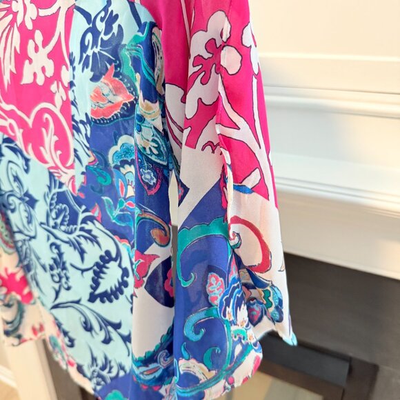 πππ Chicoβs Multicolor Floral Patchwork Blouse | Size 1 (M/L) - Picture 2 of 15